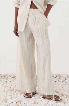 Pantalón Eleh Rayas Crudo