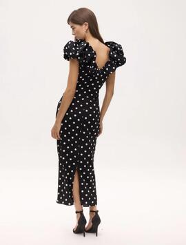 Vestido Mioh Biancca Dots Negro