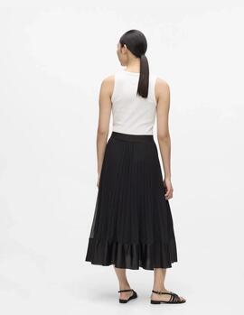Falda Karl Plisada Negra
