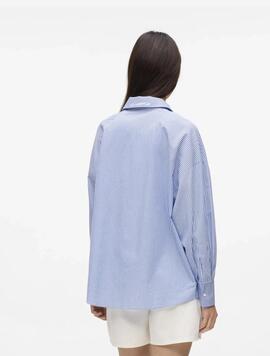 Camisa Karl Rayas Azul