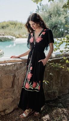 Vestido Piti Cuiti Aloha Negro