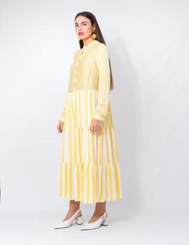 Vestido Largo Alamein Amarillo Silvian Heach para Mujer