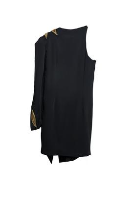 Vestido Corto Asimétrico Manga Negro Masavi para Mujer