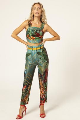 Pantalón Masavi Largo Tropical Multicolor para Mujer