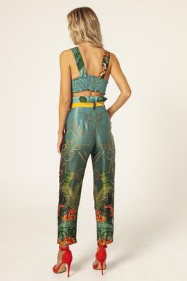 Pantalón Masavi Largo Tropical Multicolor para Mujer