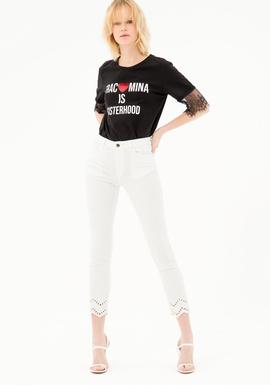Camiseta Fracomina Graphic Negra para Mujer