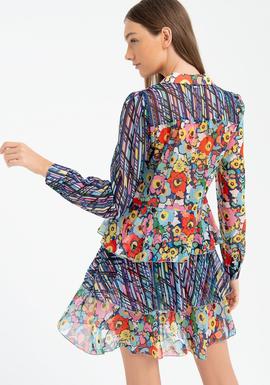 Vestido Fracomina Printed Short Multicolor para Mujer