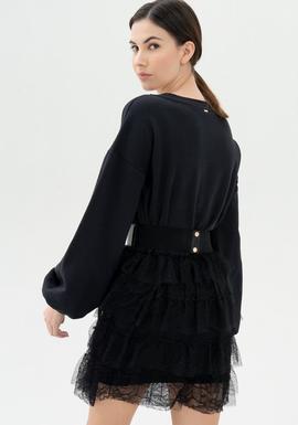 Vestido Fracomina Fleece Negro para Mujer
