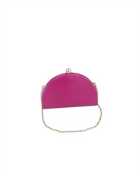 Clutch Semiluna Charol Buganvilla para Mujer