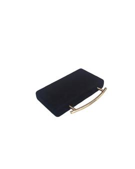 Clutch Asa Metálica Dorada Negro para Mujer