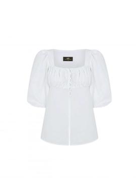 Top Guts-Love Pump Up Shirt Blanco para Mujer