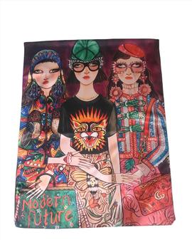 Pañuelo Tres Chicas Multicolor para Mujer