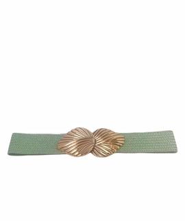 Cinturón Hoja Dorada Verde para Mujer