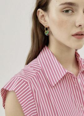 Vesido Largo Silvian Heach Rayas Rosa para Mujer