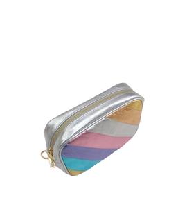 Bolso Bandolera Rayas Multicolor Metalizado para Mujer