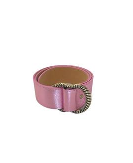 Cinturón Rosa Metalizado para Mujer