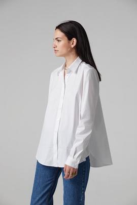 Camisa Oky Amplia-Popelín Stretch Blanco para Mujer