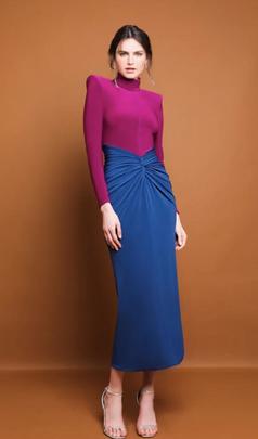 Vestido Victoria Umma Buganvilla Azul para Mujer