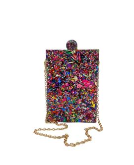 Clutch Vertical Papeles Multicolor para Mujer