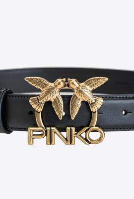 Cinturón Pinko Love Birds De Piel Negro para Mujer