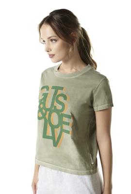 Camiseta Guts Monogram Verde para Mujer