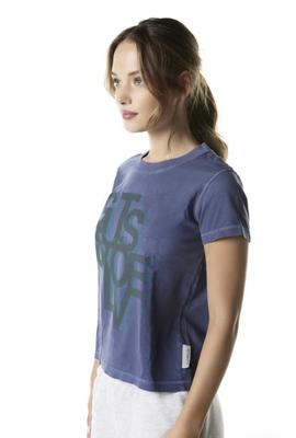 Camiseta Guts Monogram Azul para Mujer
