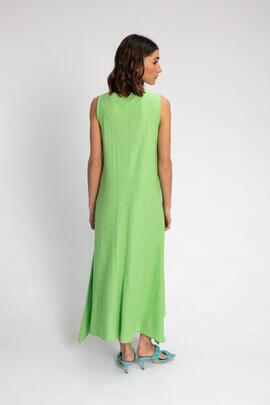 Vestido Punto Pisonero Estela Verde Claro para Mujer