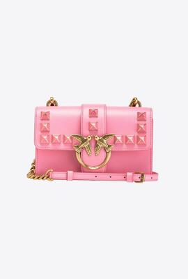 Bolso Pinko Mini Love Bag One Painted Studs Rosa para Mujer
