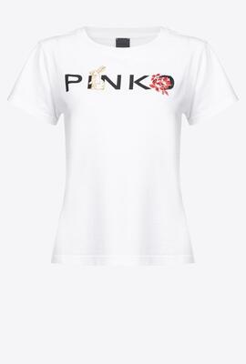 Camiseta Pinko Rabbit Blanca para Mujer