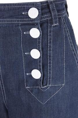 Pantalón Guts And Love Buttons Denim Azul para Mujer