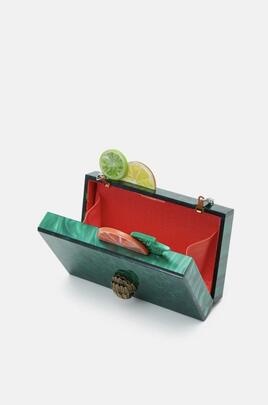 Clutch Kurt Geiger Fruit Box Verde para Mujer
