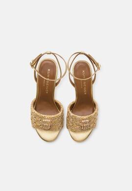 Sandalias Kurt Geiger Kesington Fabric Gold para Mujer