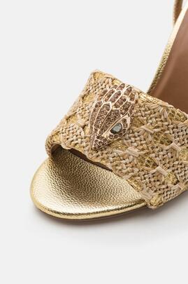 Sandalias Kurt Geiger Kesington Fabric Gold para Mujer