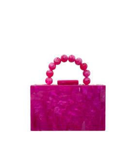 Clutch Con Asa Bolas Fucsia para Mujer