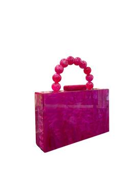 Clutch Con Asa Bolas Fucsia para Mujer