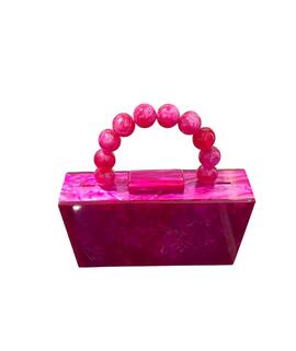 Clutch Con Asa Bolas Fucsia para Mujer