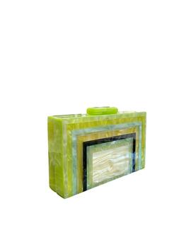 Clutch Rectangulares Semi Cuadrados Verdes para Mujer