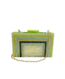 Clutch Rectangulares Semi Cuadrados Verdes para Mujer